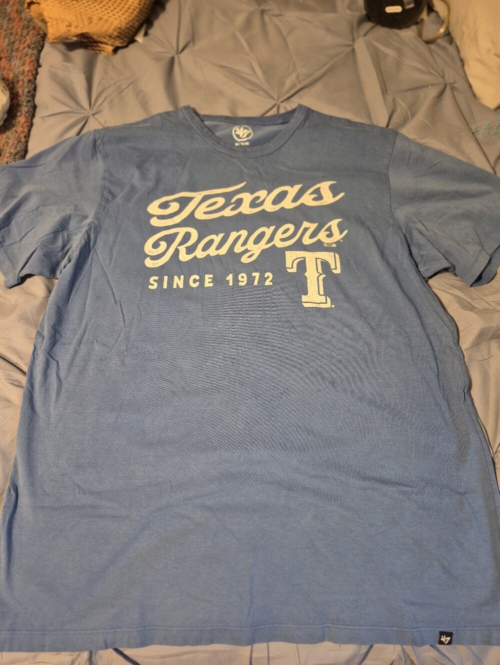 Texas Rangers Men's Blue Graphic Tee